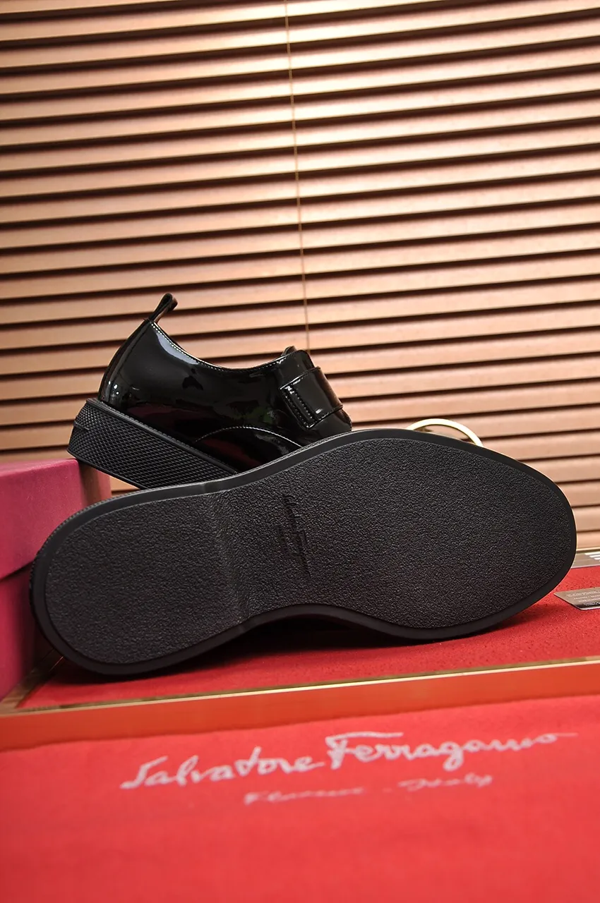 Men's shoes 💰720💶 [Ferragamo/Ferragamo] The latest model in the counter. Original imported open-sided high-quality cowhide hand-woven + imported 🐂 cowhide + original luxury metal buckle + original combination outsole. Comparison without pressure 38--45 (45 custom-made)